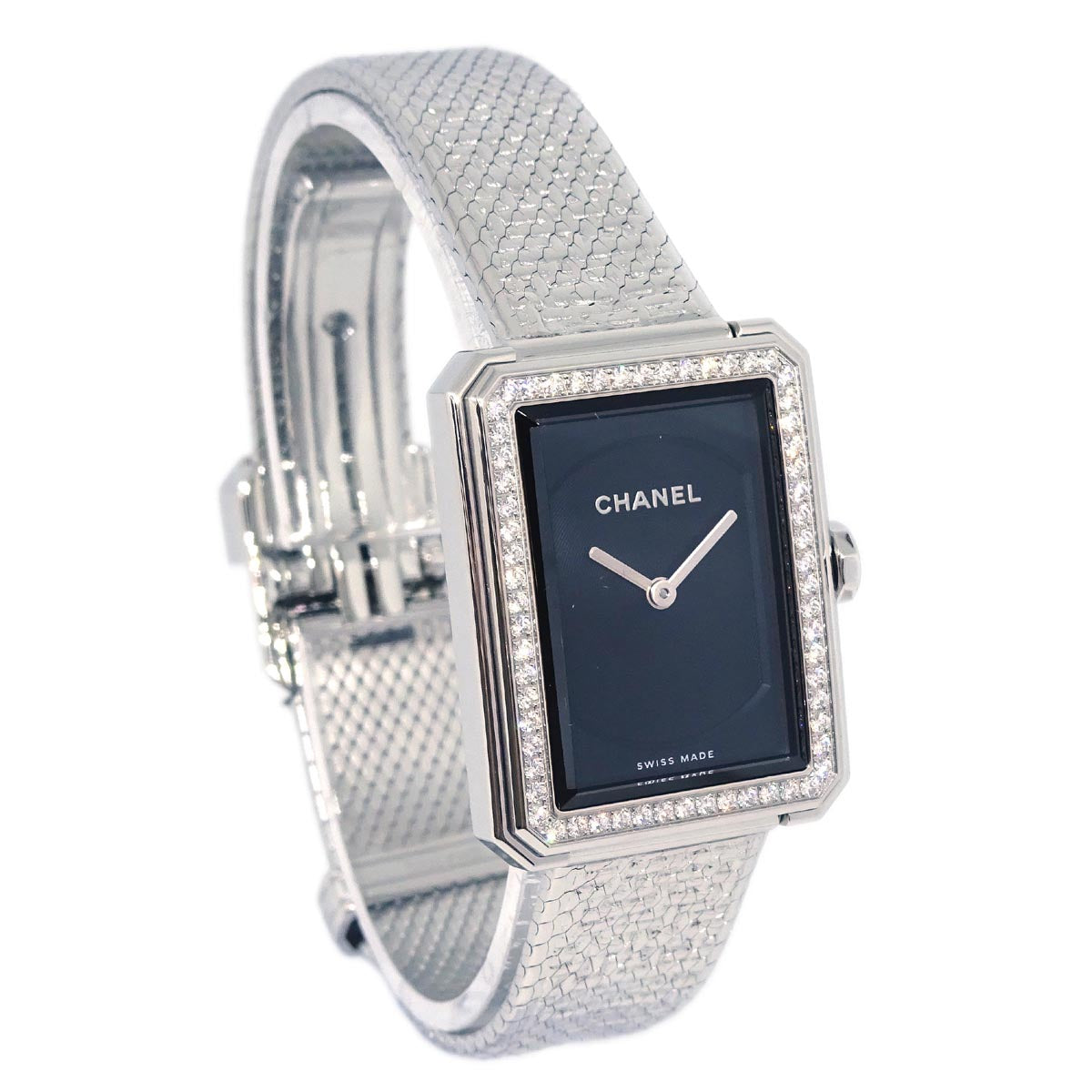 Chanel Boyfriend Ref.H4877 Quartz Watch Silver SS Diamond