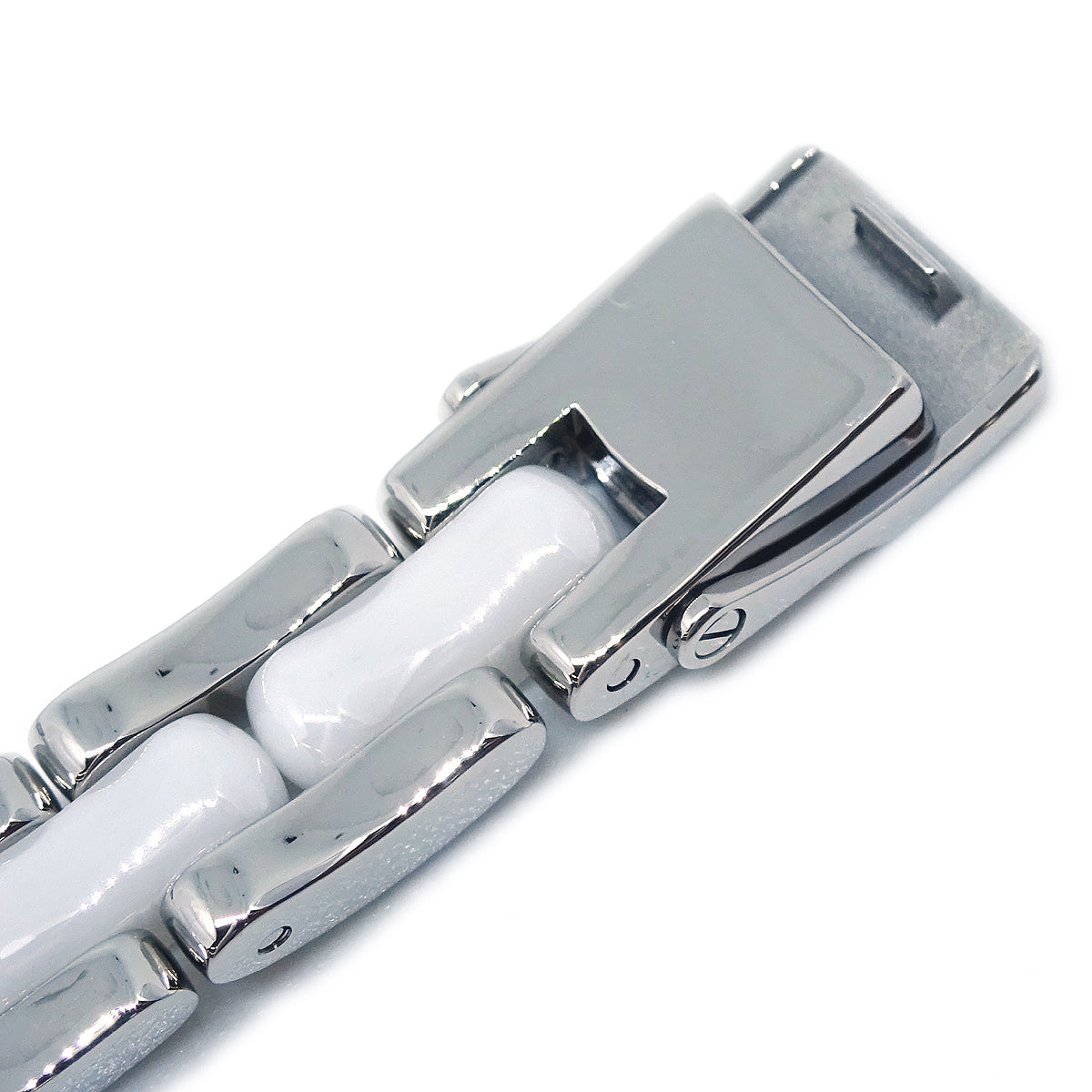 Chanel Premiere Triple Bracelet H3059 Quartz Watch Ceramic SS Diamond