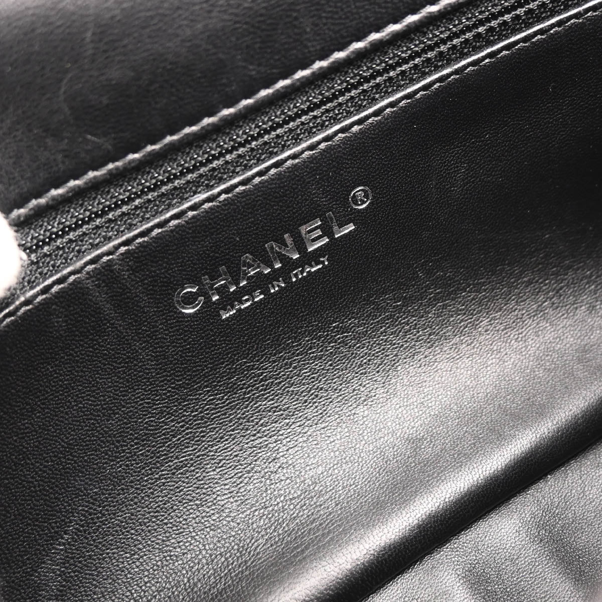 Chanel 2014-2015 Black Shearling Pop Art No.5 Full Flap Shoulder Bag