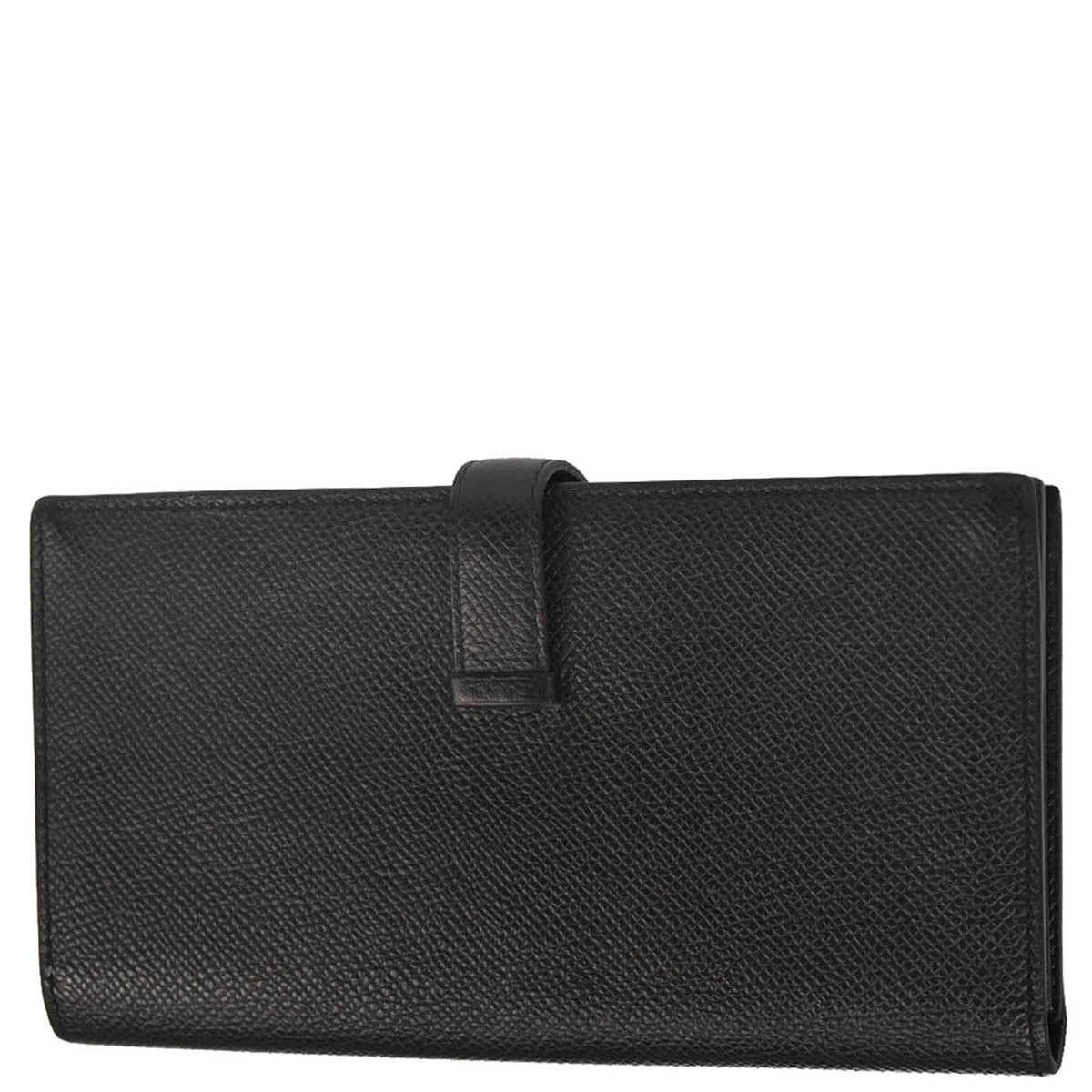 Hermes 2017 Black Epsom Bearn Soufre Bifold Long Wallet