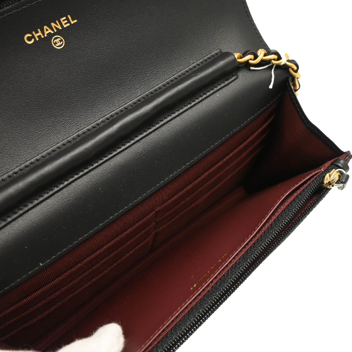Chanel 2017 Black Calfskin Icon Mademoiselle Lock WOC Shoulder Wallet Bag