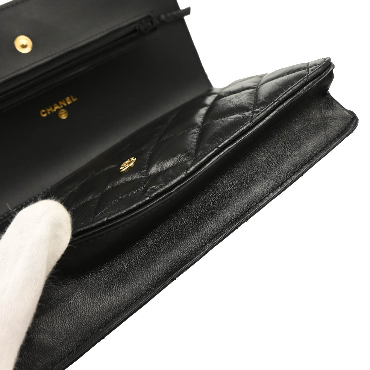 Chanel 2017 Black Calfskin Icon Mademoiselle Lock WOC Shoulder Wallet Bag