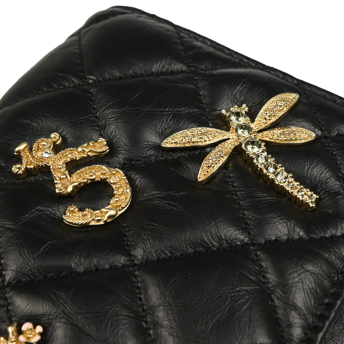 Chanel 2017 Black Calfskin Icon Mademoiselle Lock WOC Shoulder Wallet Bag