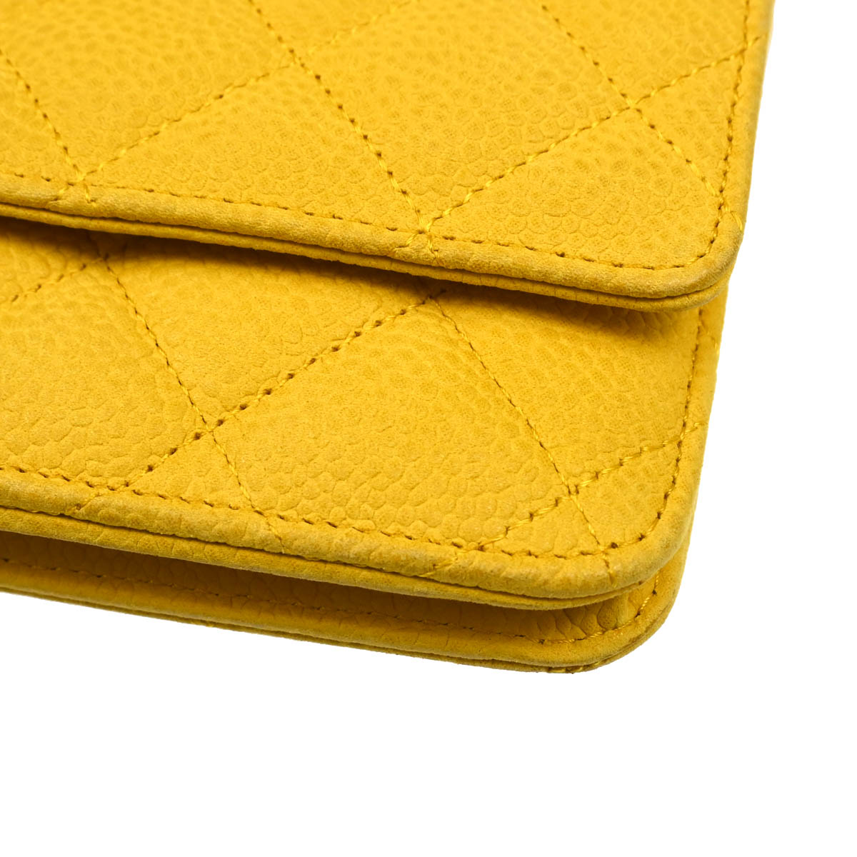 Chanel 2013-2014 Yellow Caviar Classic WOC Shoulder Wallet Bag
