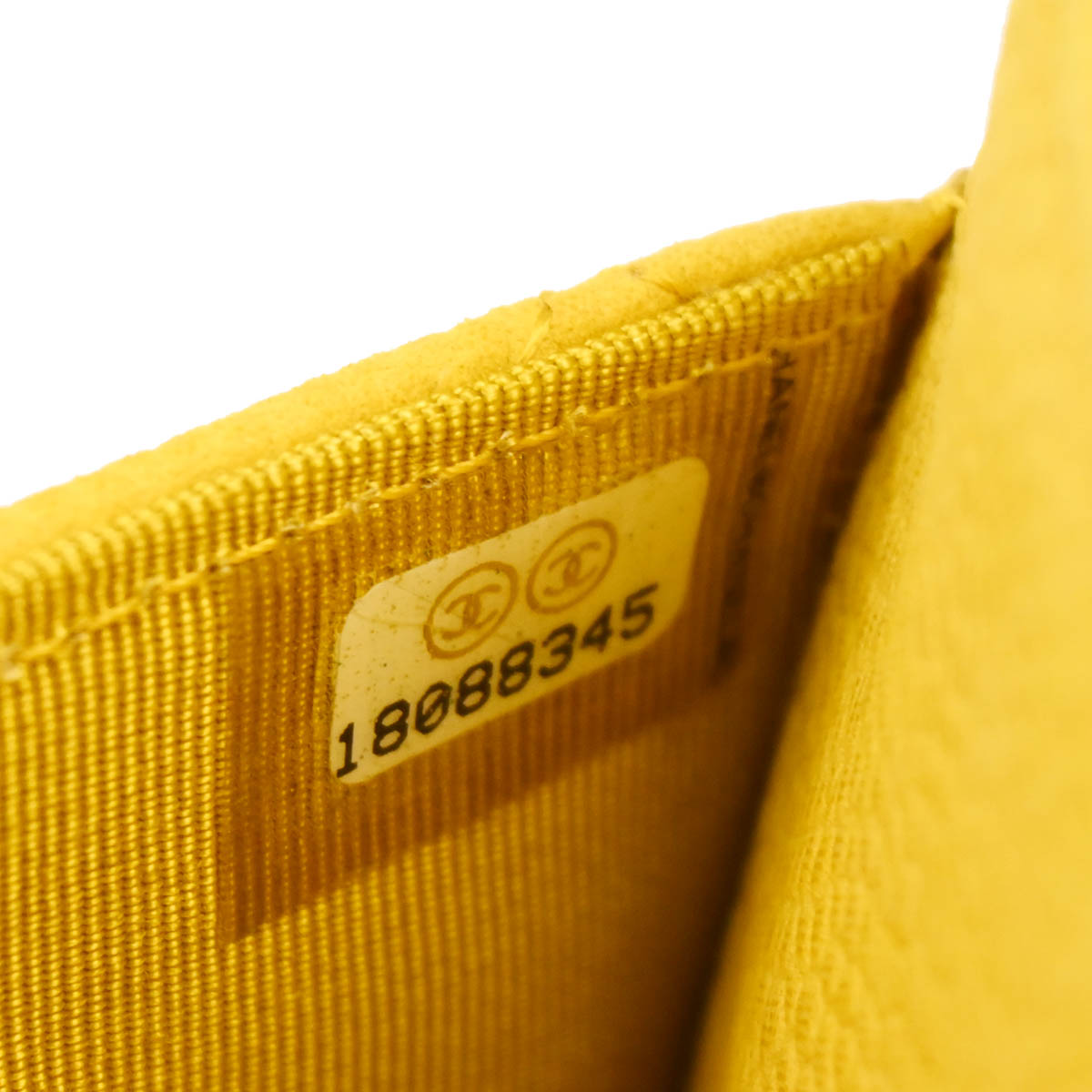 Chanel 2013-2014 Yellow Caviar Classic WOC Shoulder Wallet Bag