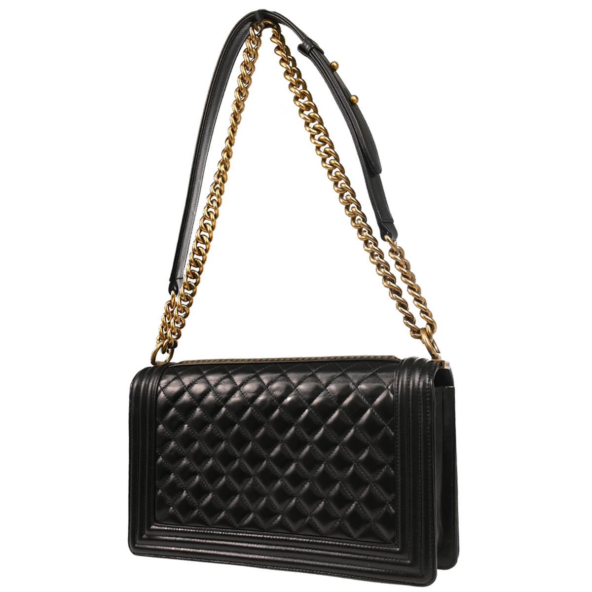 Boy Chanel 2015-2016 Black Calfskin New-Medium Shoulder Bag