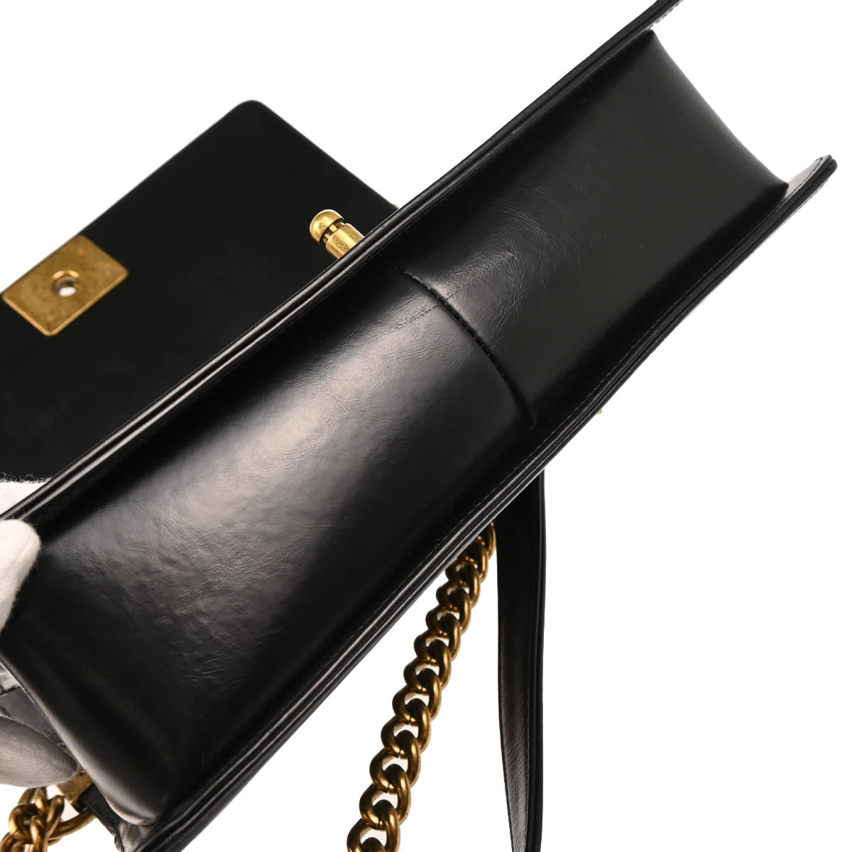 Boy Chanel 2015-2016 Black Calfskin New-Medium Shoulder Bag