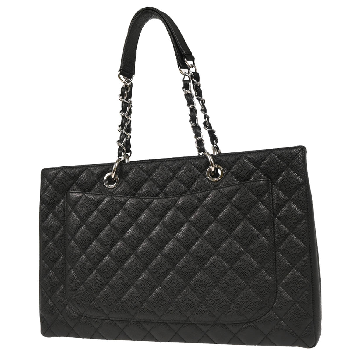 Chanel 2012-2013 Black Caviar Grand Shopping Tote GST XL Handbag