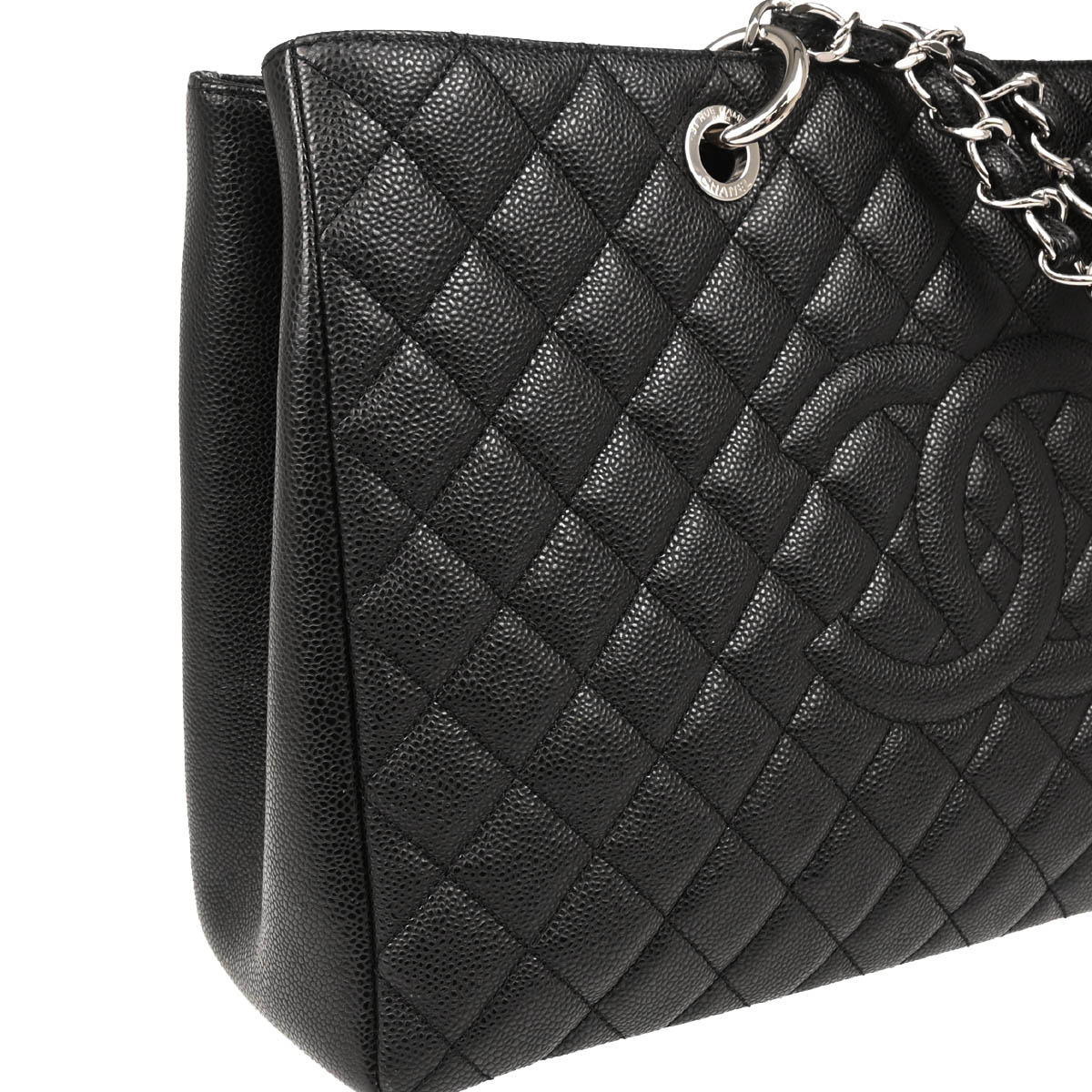 Chanel 2012-2013 Black Caviar Grand Shopping Tote GST XL Handbag