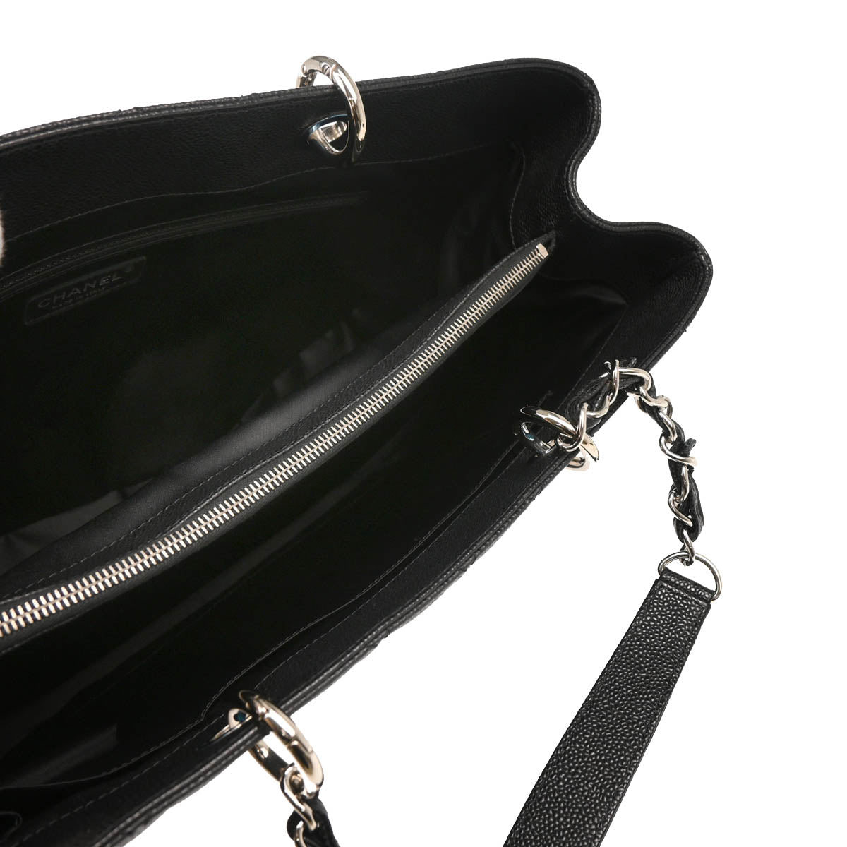 Chanel 2012-2013 Black Caviar Grand Shopping Tote GST XL Handbag