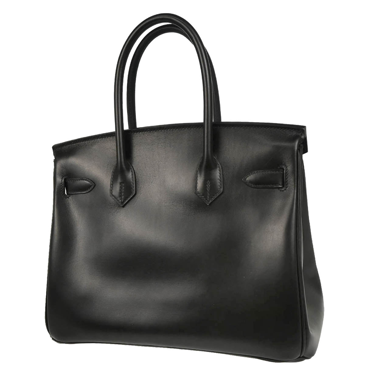 Hermes 2011 So-Black Box Calf Birkin 30 Handbag