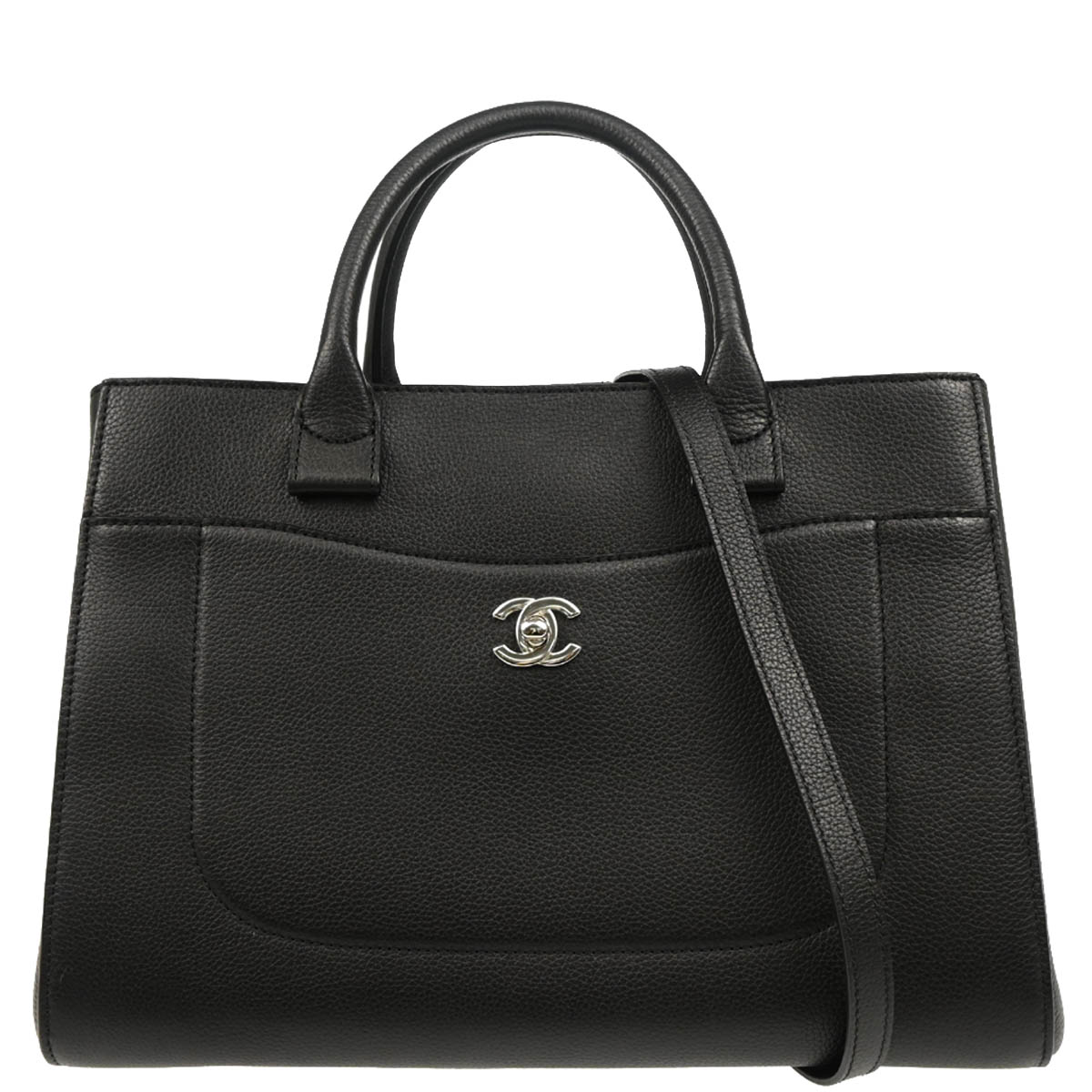 Chanel 2017 Black Calfskin Neo Executive Tote Handbag
