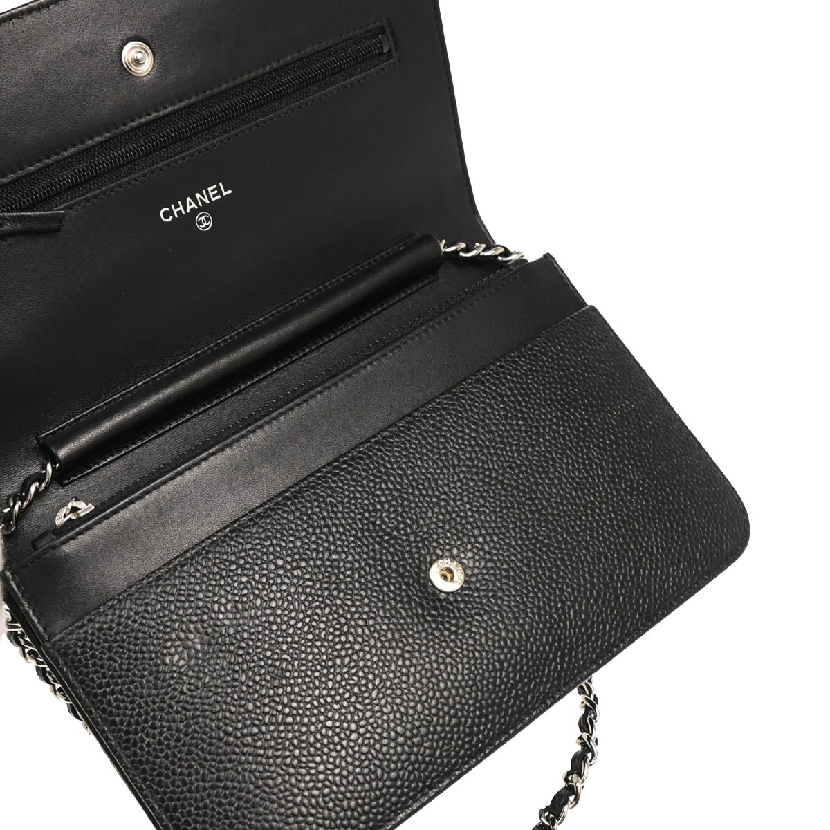 Chanel 2012-2013 Black Caviar Timeless WOC Shoulder Wallet Bag