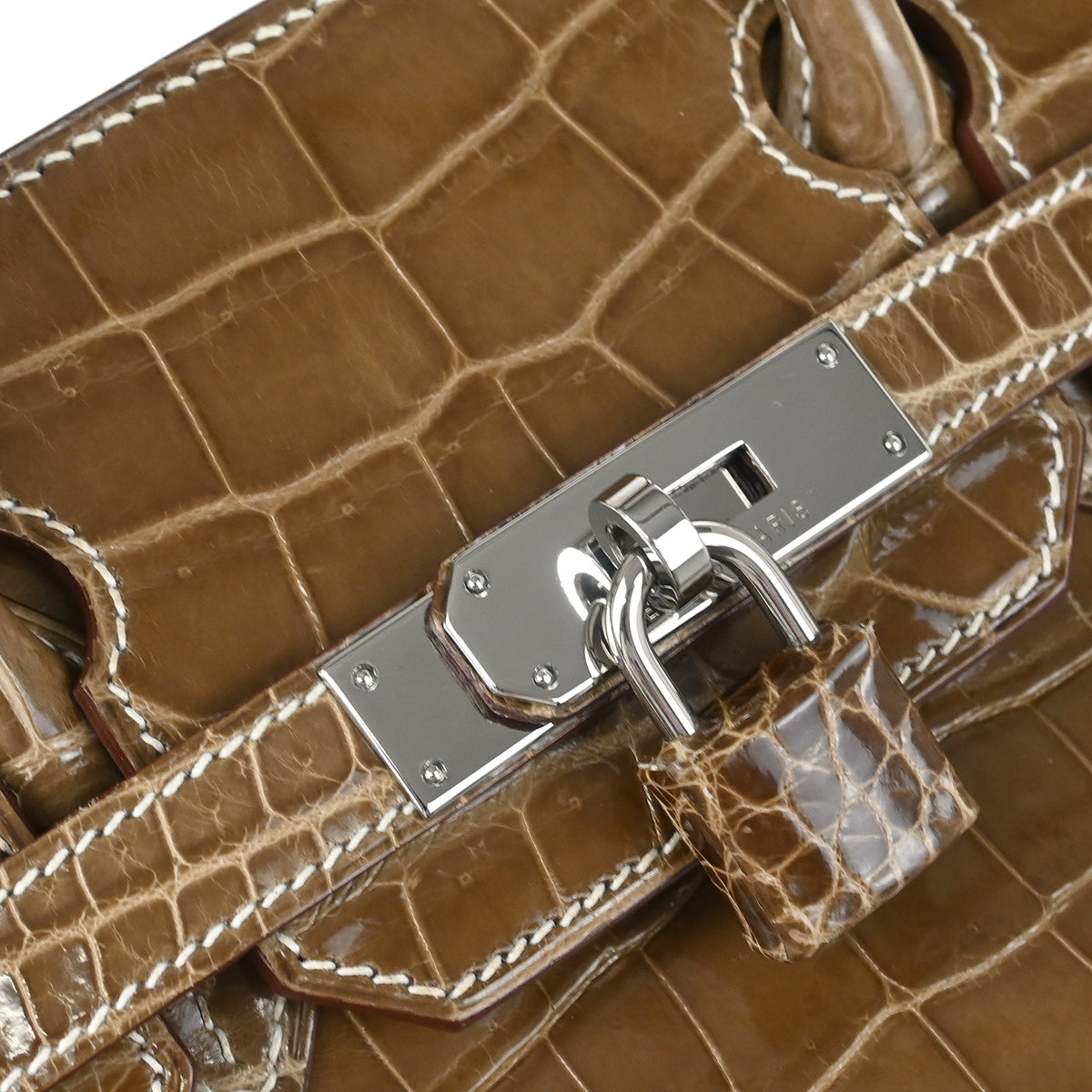 Hermes * 2011 Ficelle Niloticus Crocodile Birkin 30 Handbag