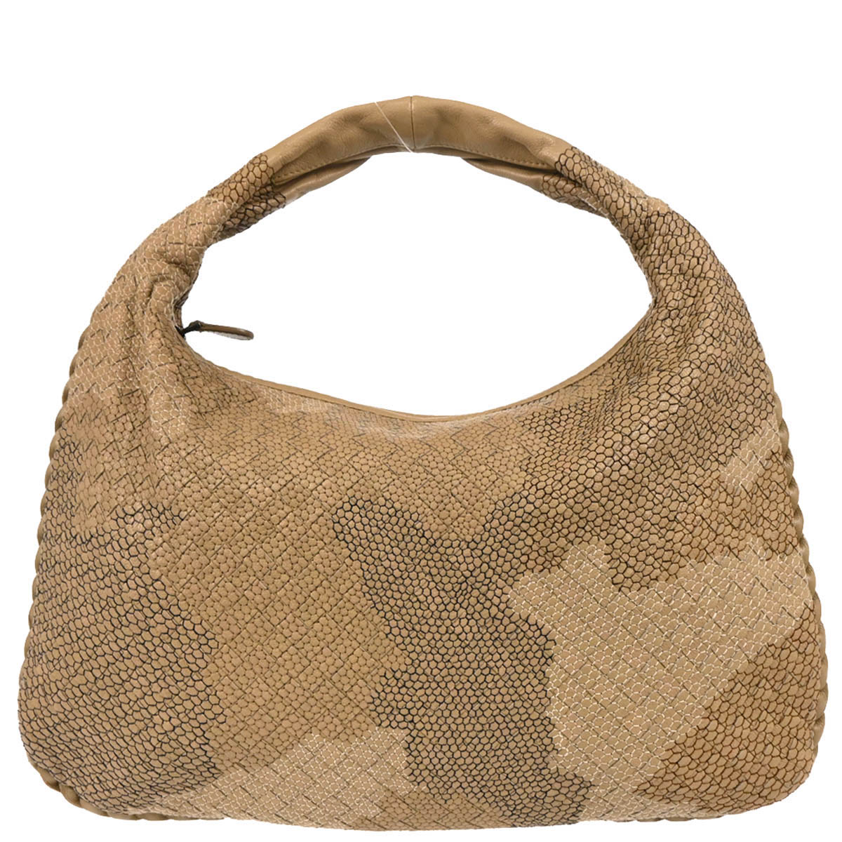 Bottega Veneta Brown Camouflage Intrecciato Hobo Handbag