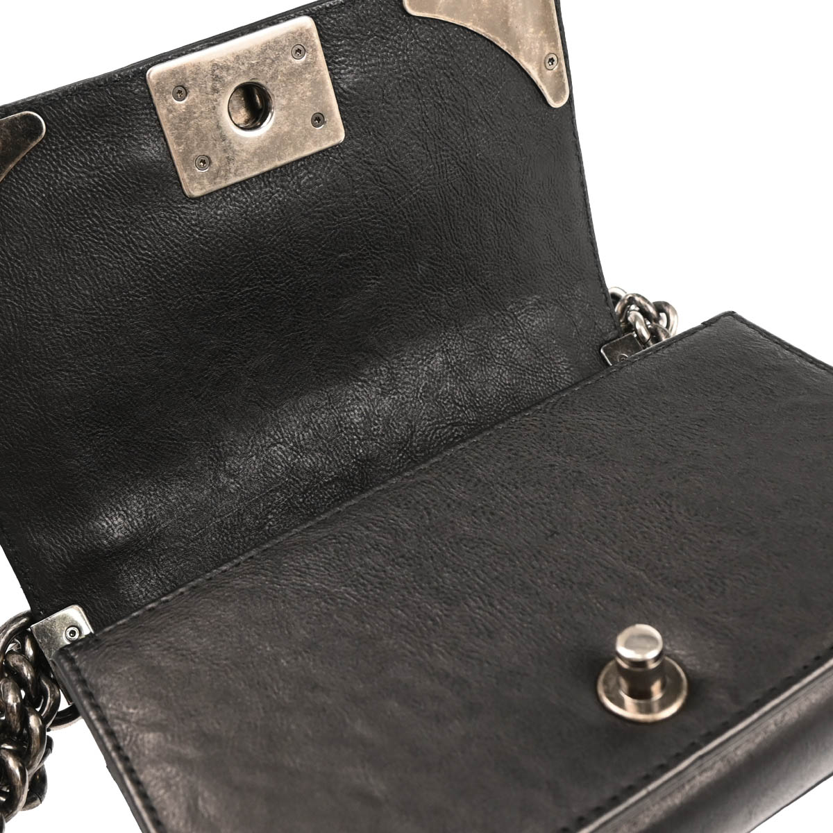 Boy Chanel 2014 Black Calfskin Small Chain Shoulder Bag