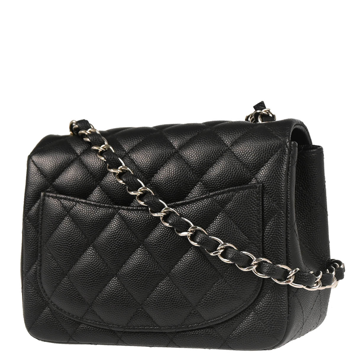 Chanel 2018-2019 Black Caviar Mini Classic Square Flap Bag 17