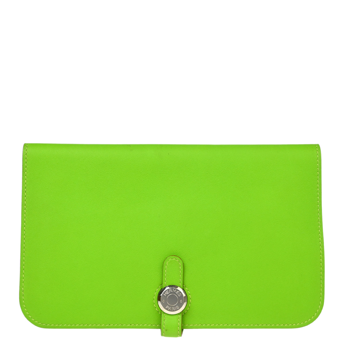 Hermes 2012 Apple Green Swift Dogon GM Wallet