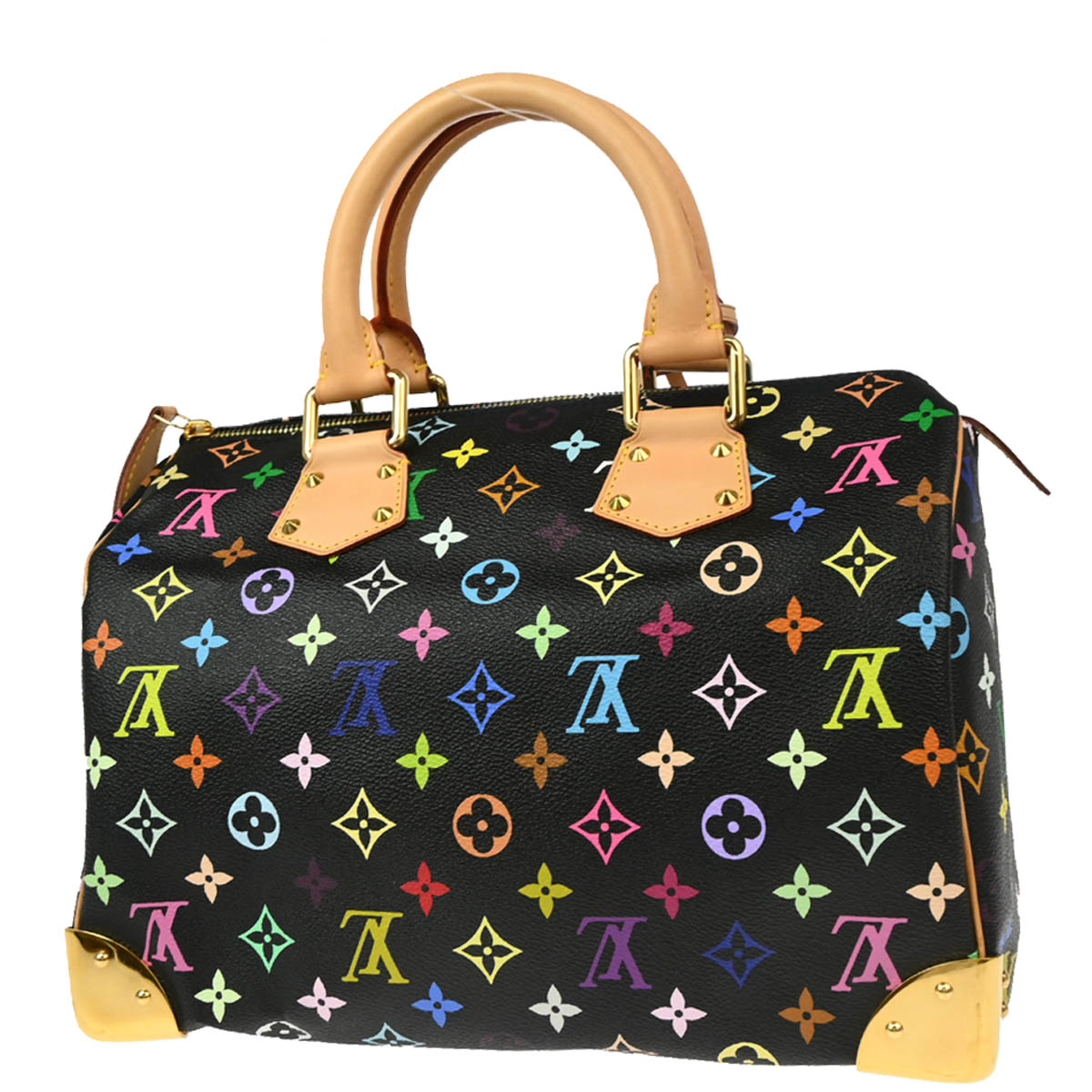 Louis Vuitton 2011 Black Monogram Multicolor Speedy 30 Handbag M92642