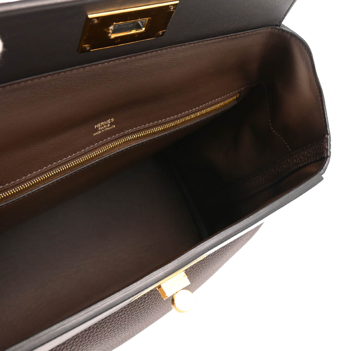 Hermes 2019 Chocolat Togo Sac 24/24 35 Handbag