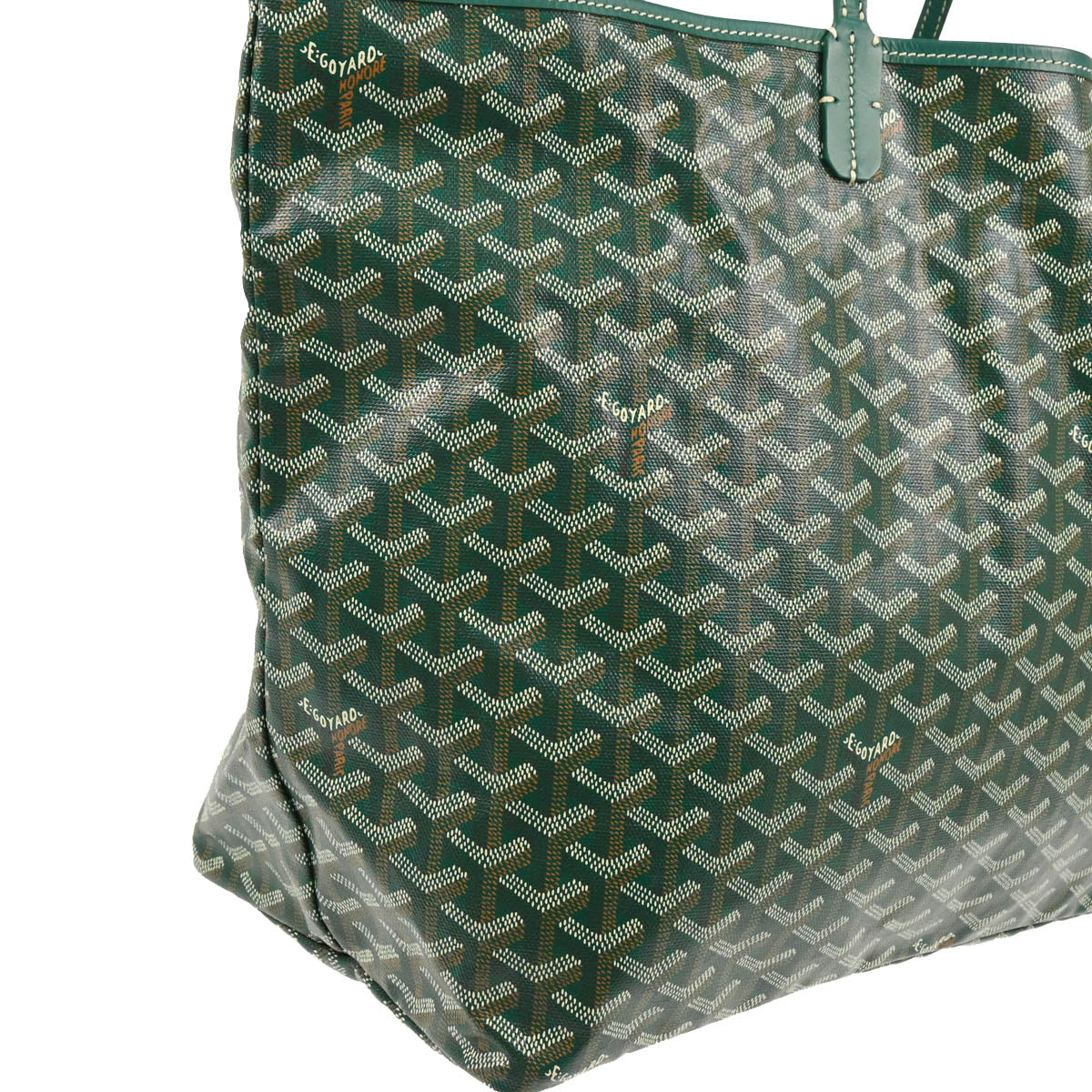 Goyard 2013 Green Saint Louis GM Tote Bag