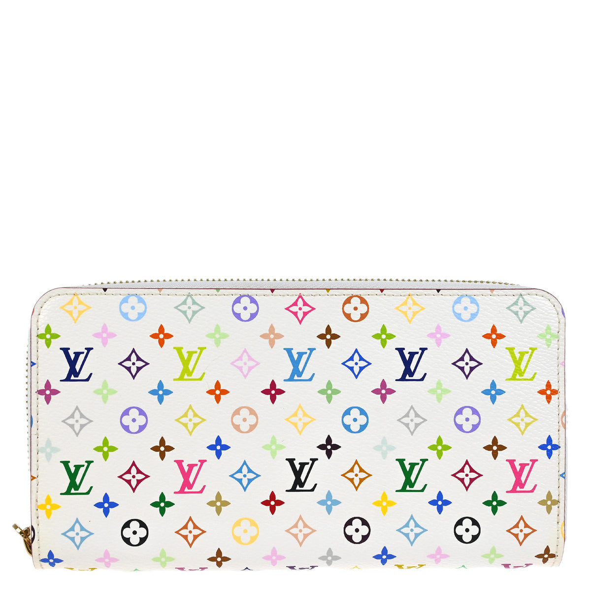 Louis Vuitton 2015 White Multicolor Zippy Wallet M60241