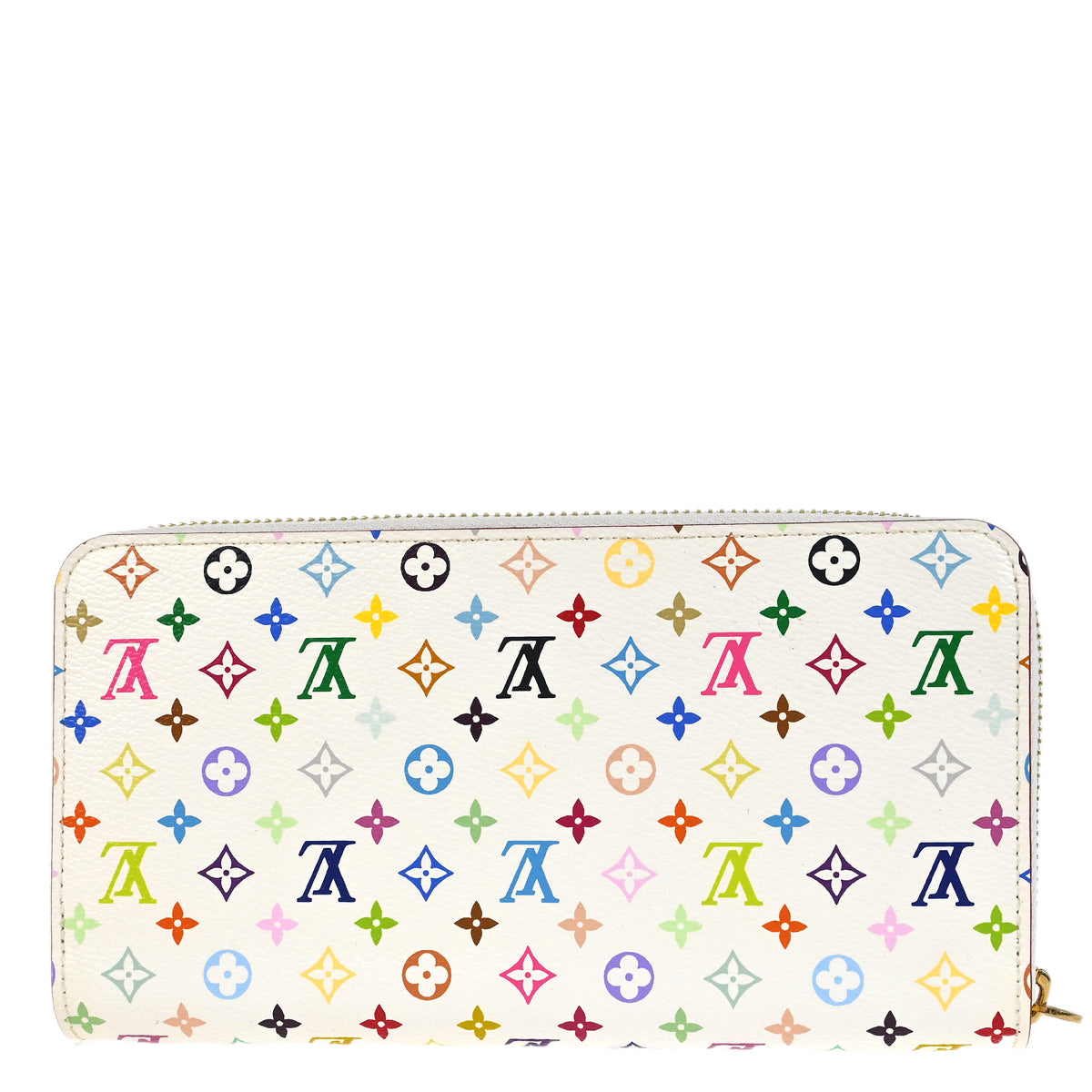 Louis Vuitton 2015 White Multicolor Zippy Wallet M60241