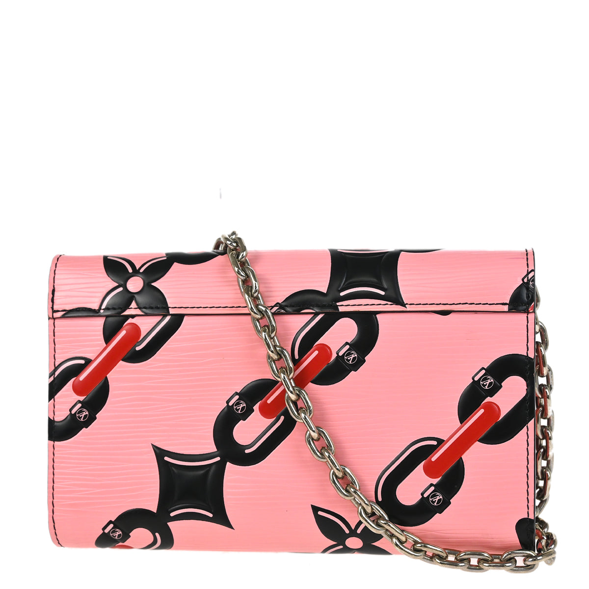 Louis Vuitton Pink Epi Portefeuille Twist Chain Wallet Bag M67227