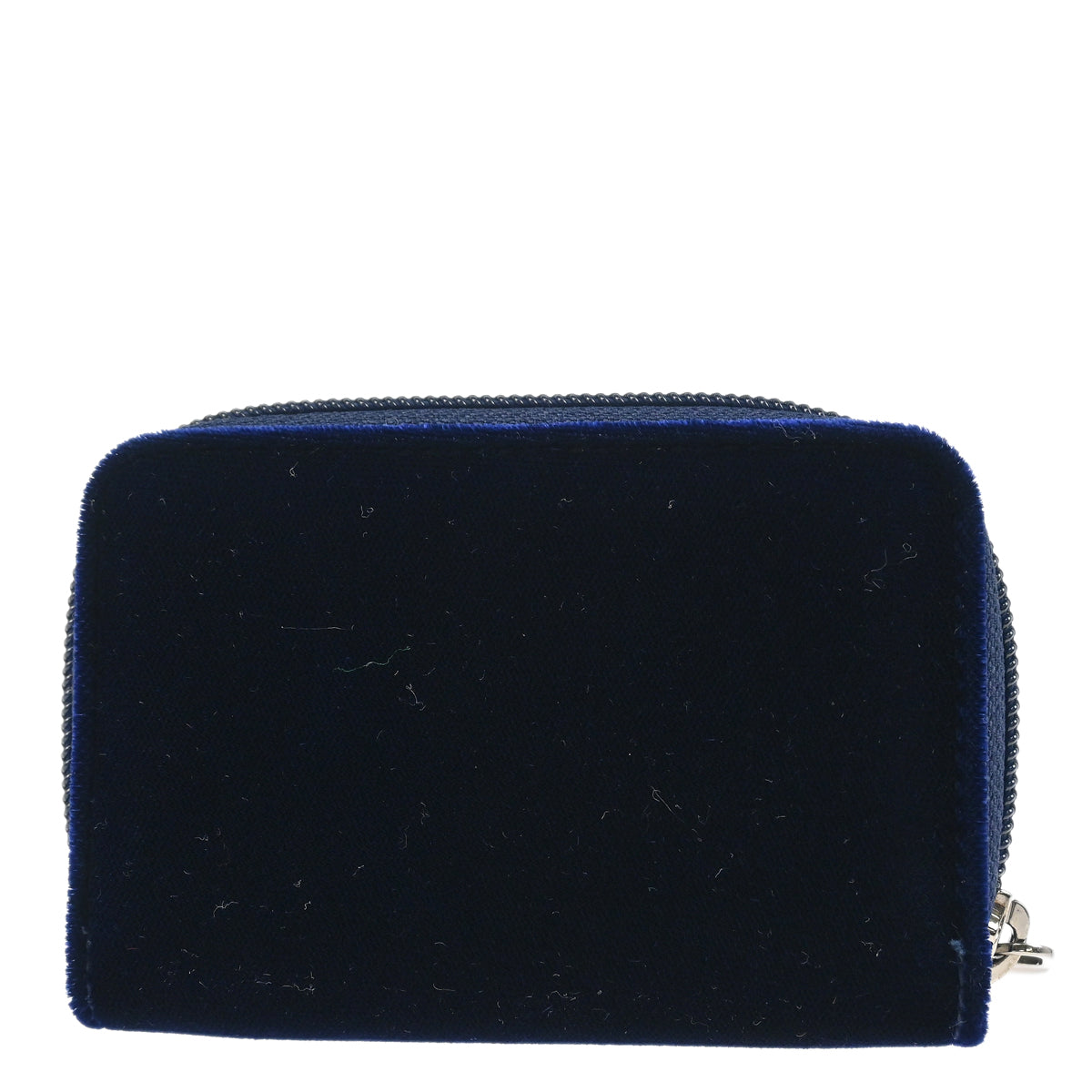Chanel 2013-2014 Navy Velvet Coin Purse Wallet