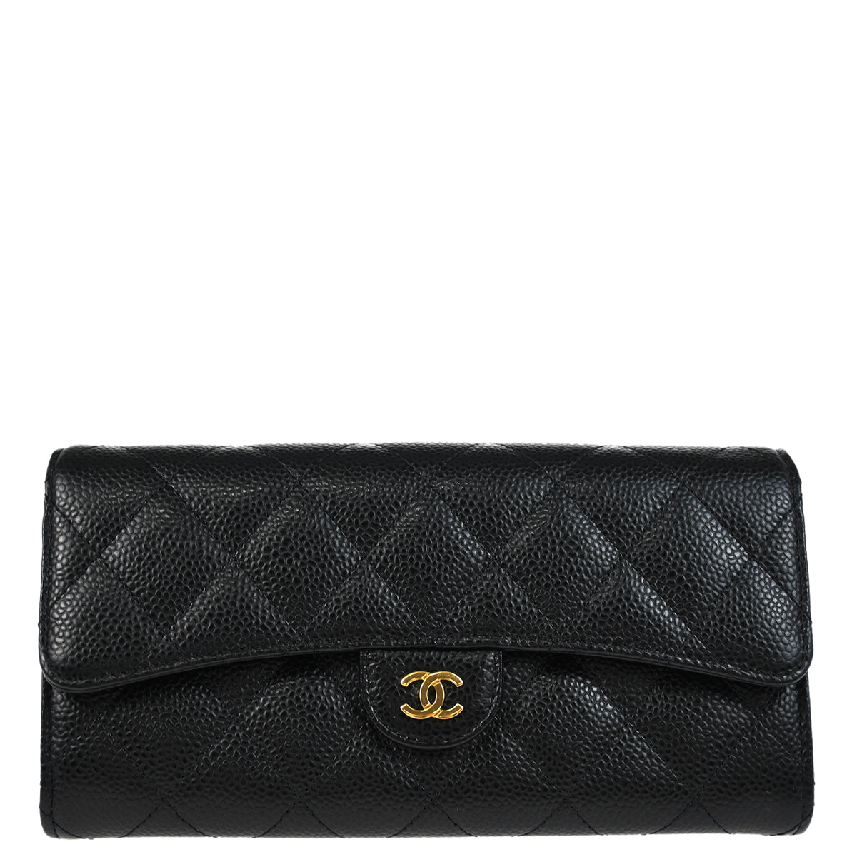 Chanel 2018-2019 Black Caviar Long Wallet