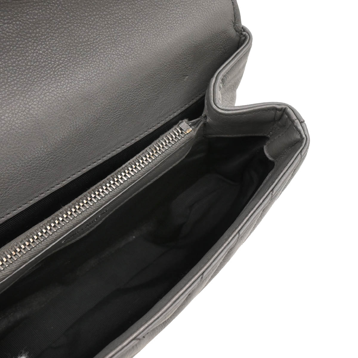 Saint Laurent Gray Leather College 2way Shoulder Handbag