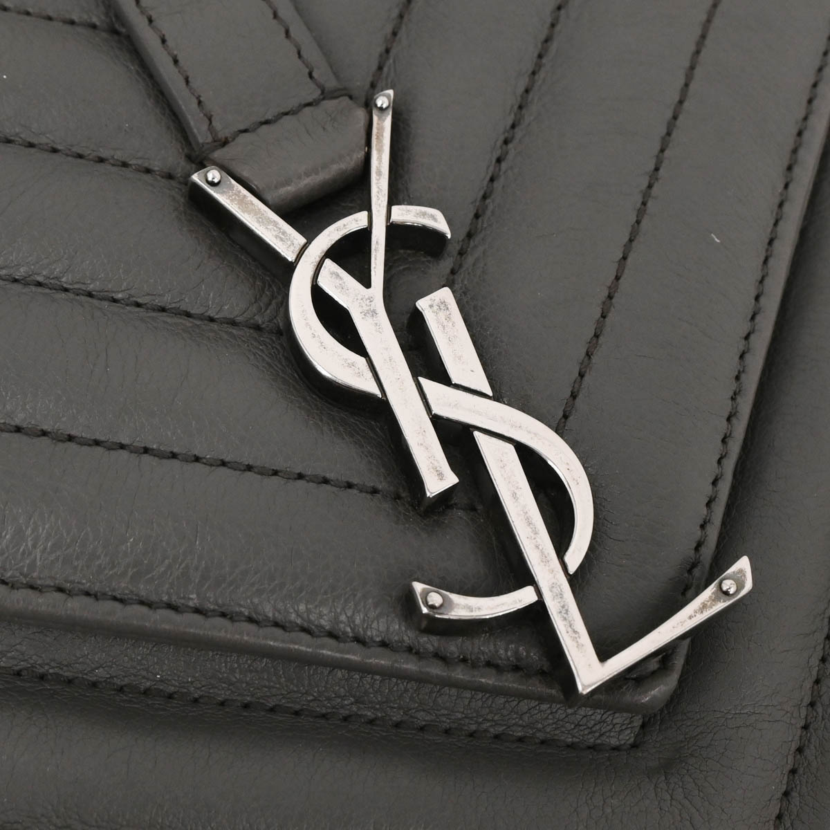 Saint Laurent Gray Leather College 2way Shoulder Handbag
