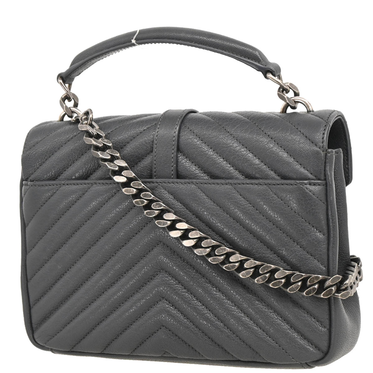 Saint Laurent Gray Leather College 2way Shoulder Handbag
