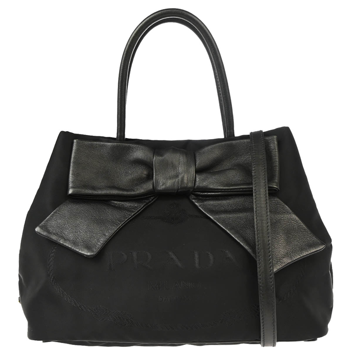 Prada Black Nylon 2way Shoulder Handbag