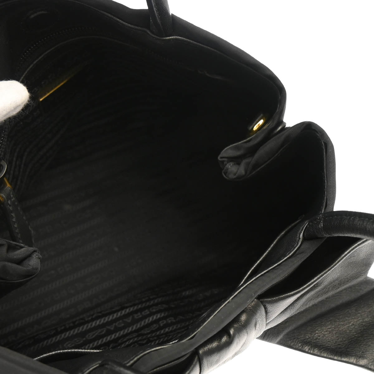 Prada Black Nylon 2way Shoulder Handbag