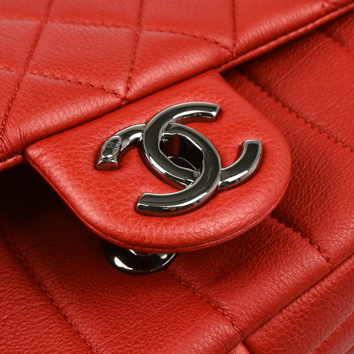 Chanel 2014 Red Lambskin Shoulder Bag
