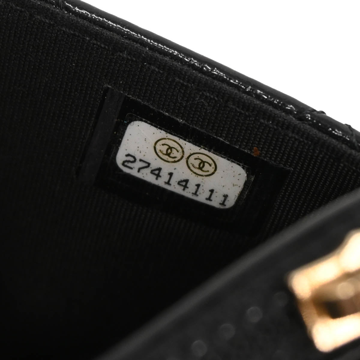 Chanel 2019 Black Lambskin Costume Pearl WOC Shoulder Wallet Bag