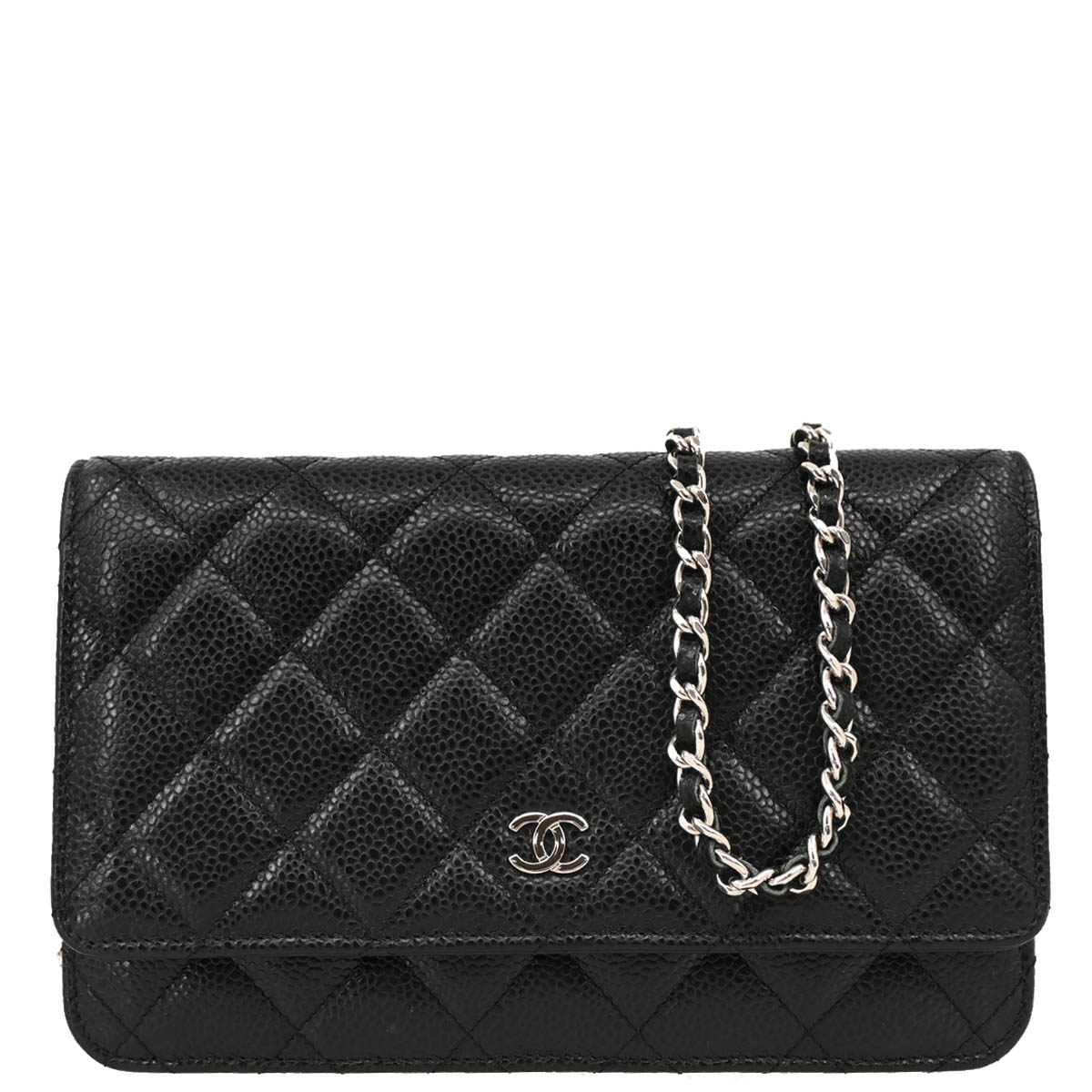 Chanel 2019 Black Caviar Classic WOC Shoulder Wallet Bag