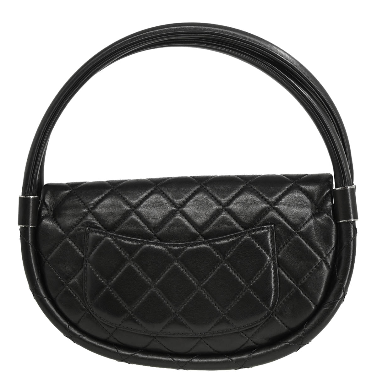 Chanel 2013-2014 Black Lambskin Small Hula Hoop Handbag