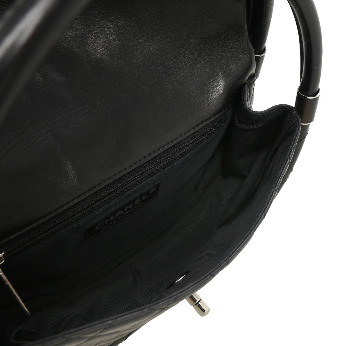 Chanel 2013-2014 Black Lambskin Small Hula Hoop Handbag