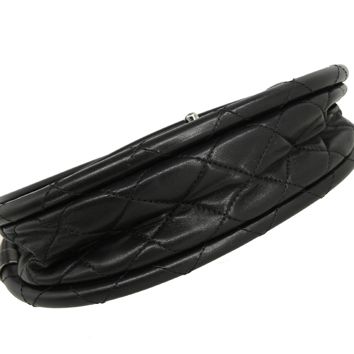 Chanel 2013-2014 Black Lambskin Small Hula Hoop Handbag
