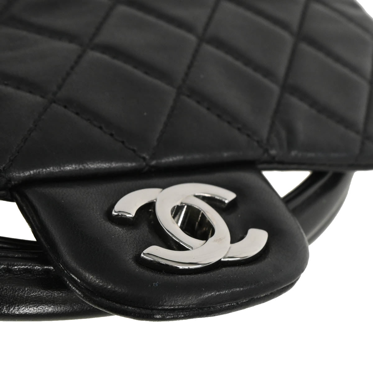 Chanel 2013-2014 Black Lambskin Small Hula Hoop Handbag