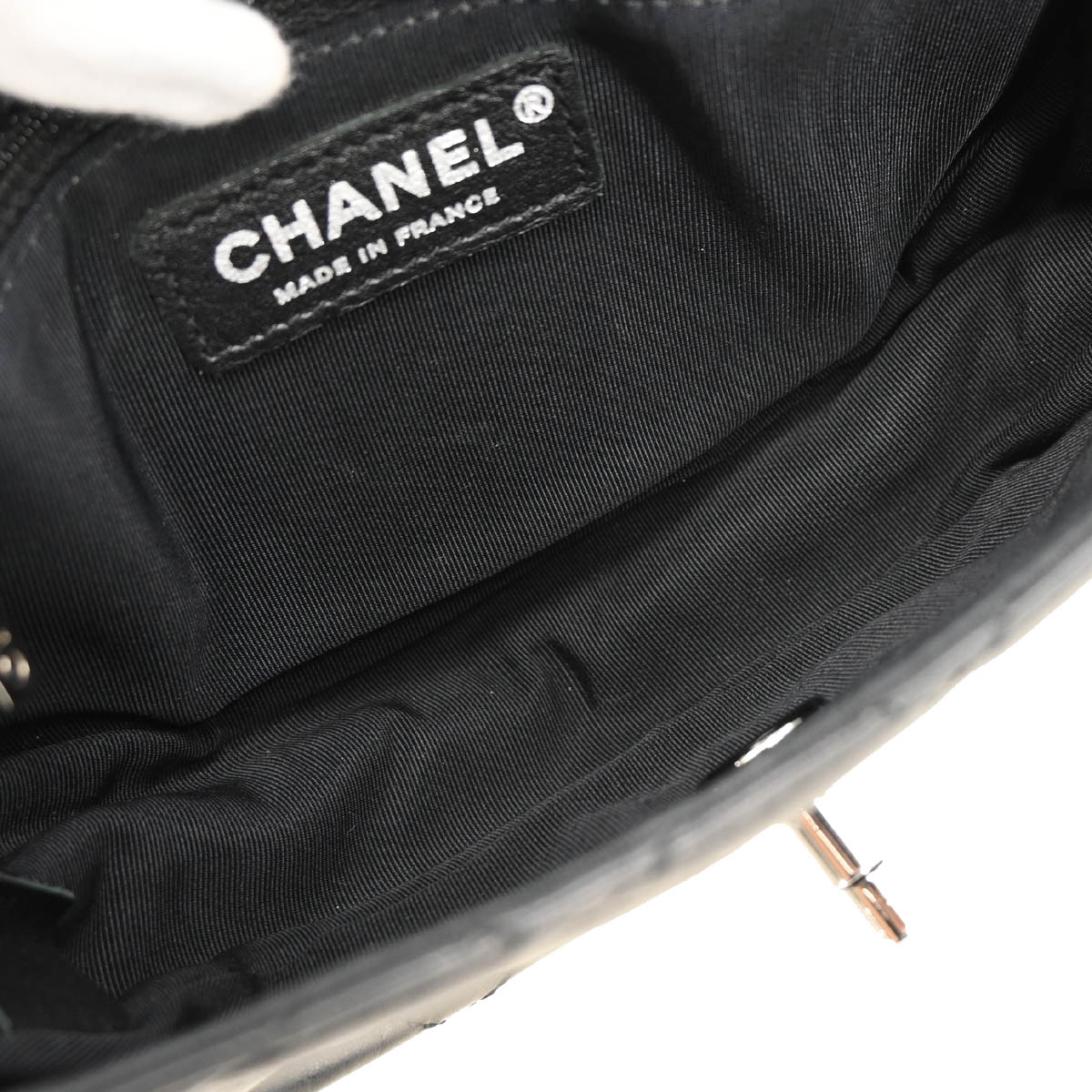 Chanel 2013-2014 Black Lambskin Small Hula Hoop Handbag