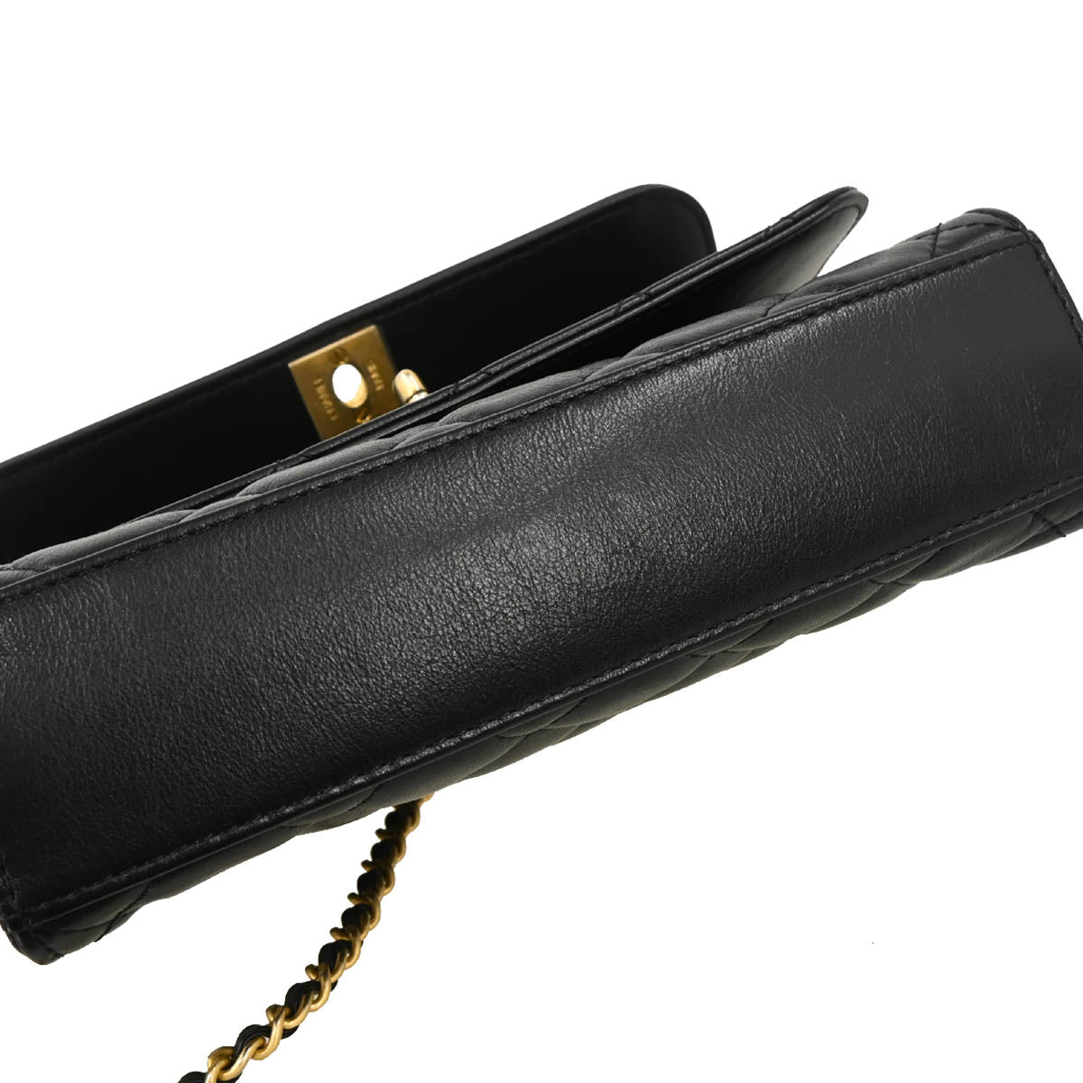 Chanel 2019 Black Lambskin Triple Flap Shoulder Bag