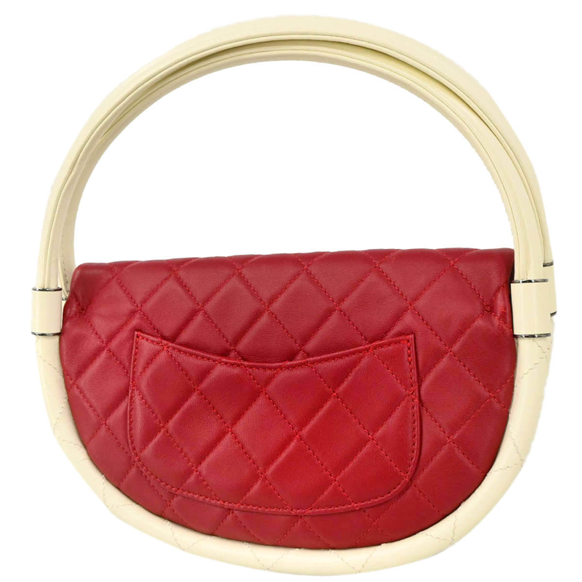 Chanel 2013-2014 Red Lambskin Small Hula Hoop Handbag