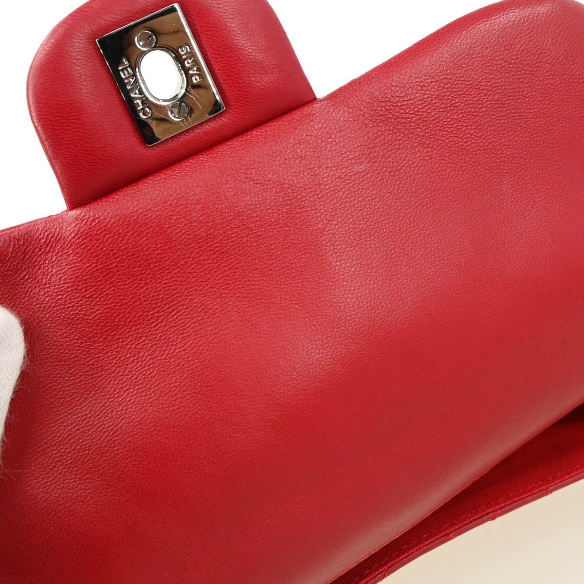 Chanel 2013-2014 Red Lambskin Small Hula Hoop Handbag