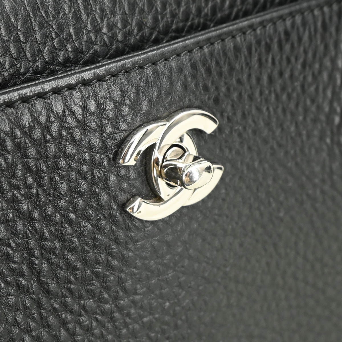 Chanel 2014-2015 Black Deerskin Executive Cerf Tote Shoulder Bag