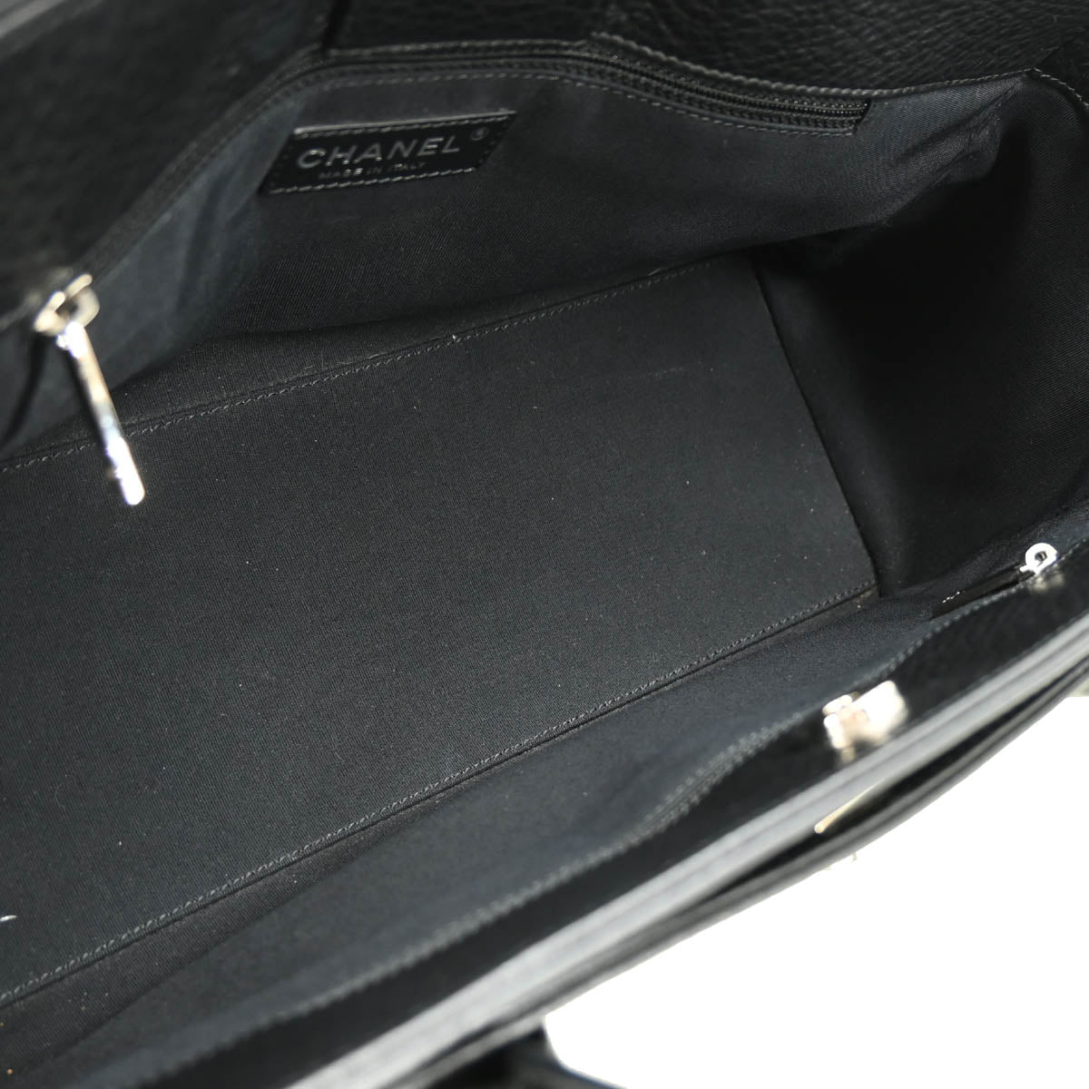 Chanel 2014-2015 Black Deerskin Executive Cerf Tote Shoulder Bag