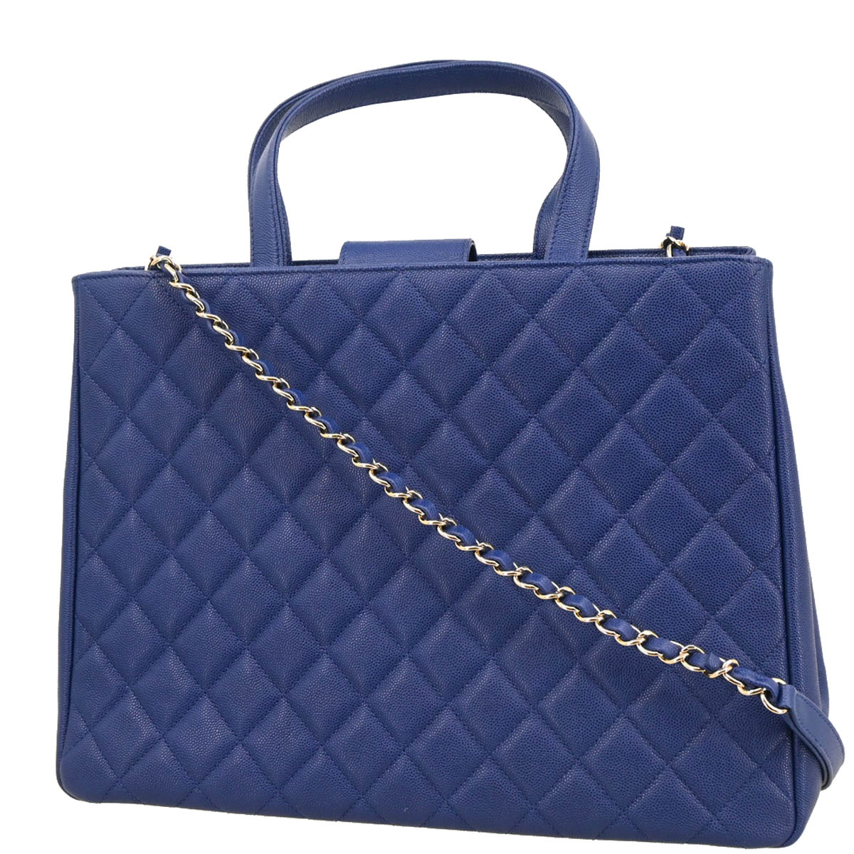 Chanel 2017-2018 Blue Caviar Business Affinity Shopping Tote Bag