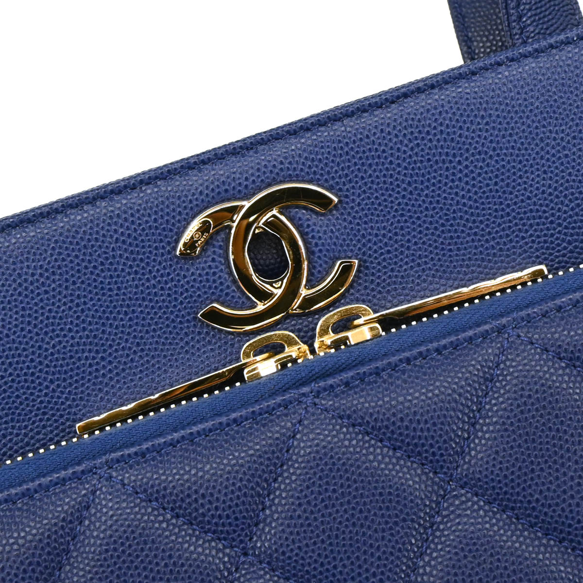 Chanel 2017-2018 Blue Caviar Business Affinity Shopping Tote Bag